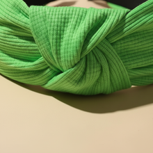 Serre Tête Nœud Femme Tissu Vert — détail matière