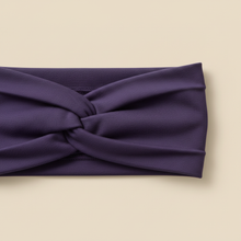 Bandeau Cheveux Uni Femme Tissu Violet — détail matière
