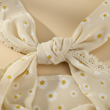 Bandeau Femme Tissu Dentelle Crème Marguerite — détail matière