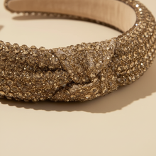 Serre-tête Champagne Femme Cristaux Doré — détail matière