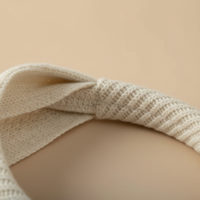 Serre-tête Fin Femme Texturé Ivoire — détail matière