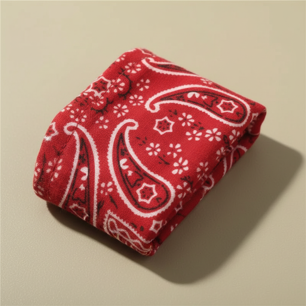 Bandeau Cheveux Bandana Torsadé Femme Tissu Rouge