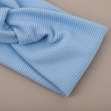 Bandeau Cheveux Torsadé Femme Tissu Bleu Clair — détail matière