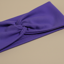 Bandeau Cheveux Sport Femme Tissu Violet — détail matière
