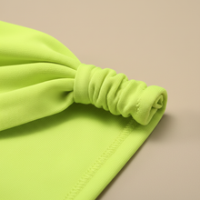 Bandeau Bandana Unisexe Tissu Jaune Fluo — détail matière