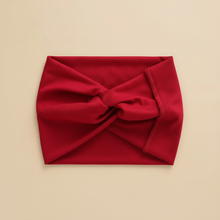 Bandeau Croisé Femme Tissu Bourgogne — détail matière