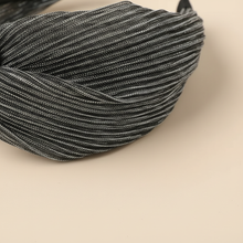 Serre Tête Plissé Femme Tissu Argent — détail matière