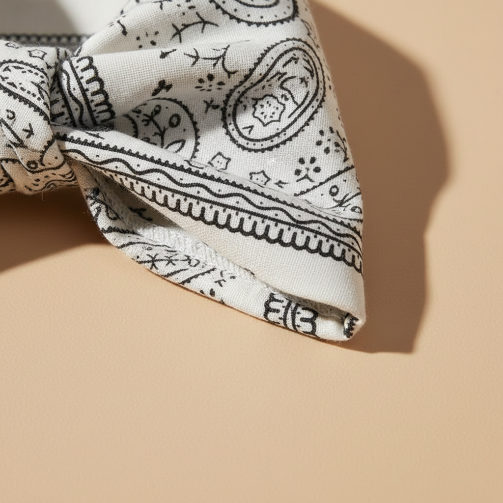 Bandeau Cheveux Bandana Femme Tissu Blanc et Noir