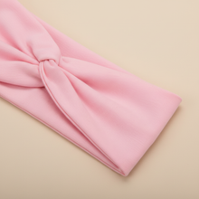 Bandeau Plat Femme Tissu Mélange Coton Rose Poudré — détail matière