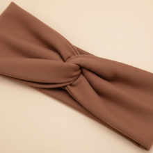 Bandeau Cheveux Uni Femme Tissu Coton Mélangé Camel — Détail matière