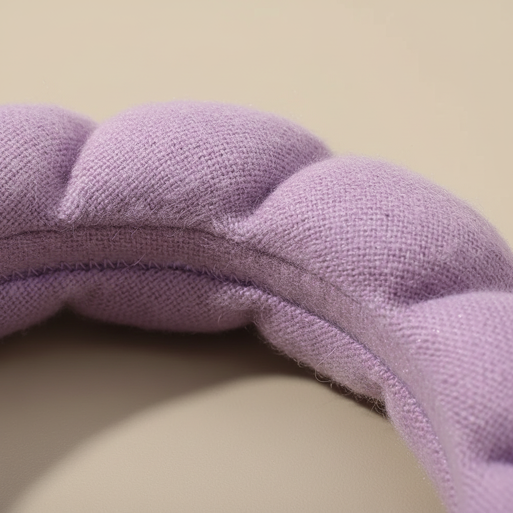 Bandeau Cheveux Matelassé Femme Éponge Lilas