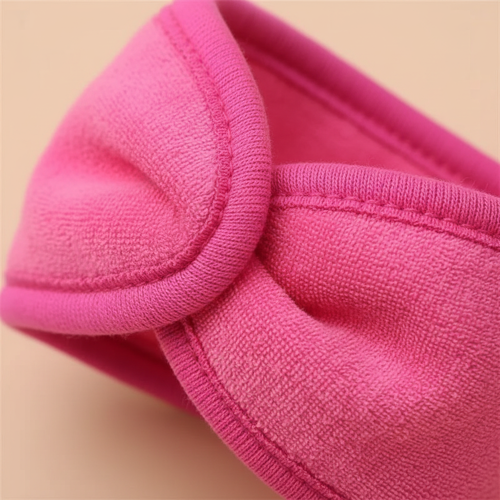 Bandeau Cheveux Uni Femme Microfibre Rose Fuchsia