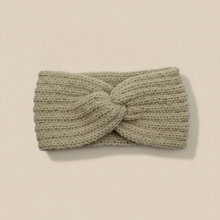 Bandeau Twist Femme Laine Polyester Écru — détail matière