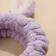 Bandeau Soin Visage Lapin Femme Lavande — détail matière