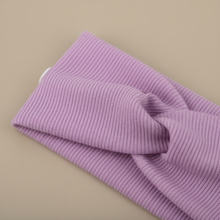 Bandeau Cheveux Torsadé Femme Tissu Lilas — détail matière