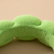 Bandeau Cheveux Matelassé Femme Éponge Vert Pomme — détail matière