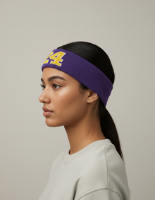 Bandeau Sport Numéro 24 Homme Violet — porté de profil