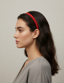 Bandeau Grip Homme Performance Rouge — porté de profil