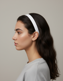 Bandeau Grip Homme Performance Blanc — porté de profil