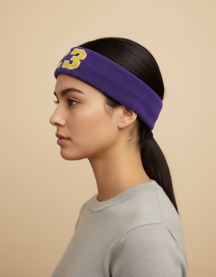 Bandeau Sport Numéro 23 Homme Violet Jaune