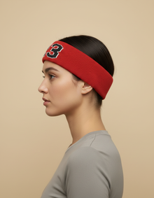 Bandeau Sport Numéro 23 Homme Rouge — porté de profil