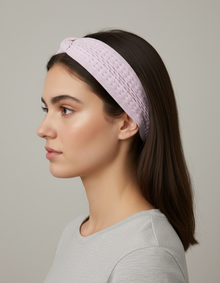 Bandeau Sport Antidérapant Mixte Lilas — porté de profil